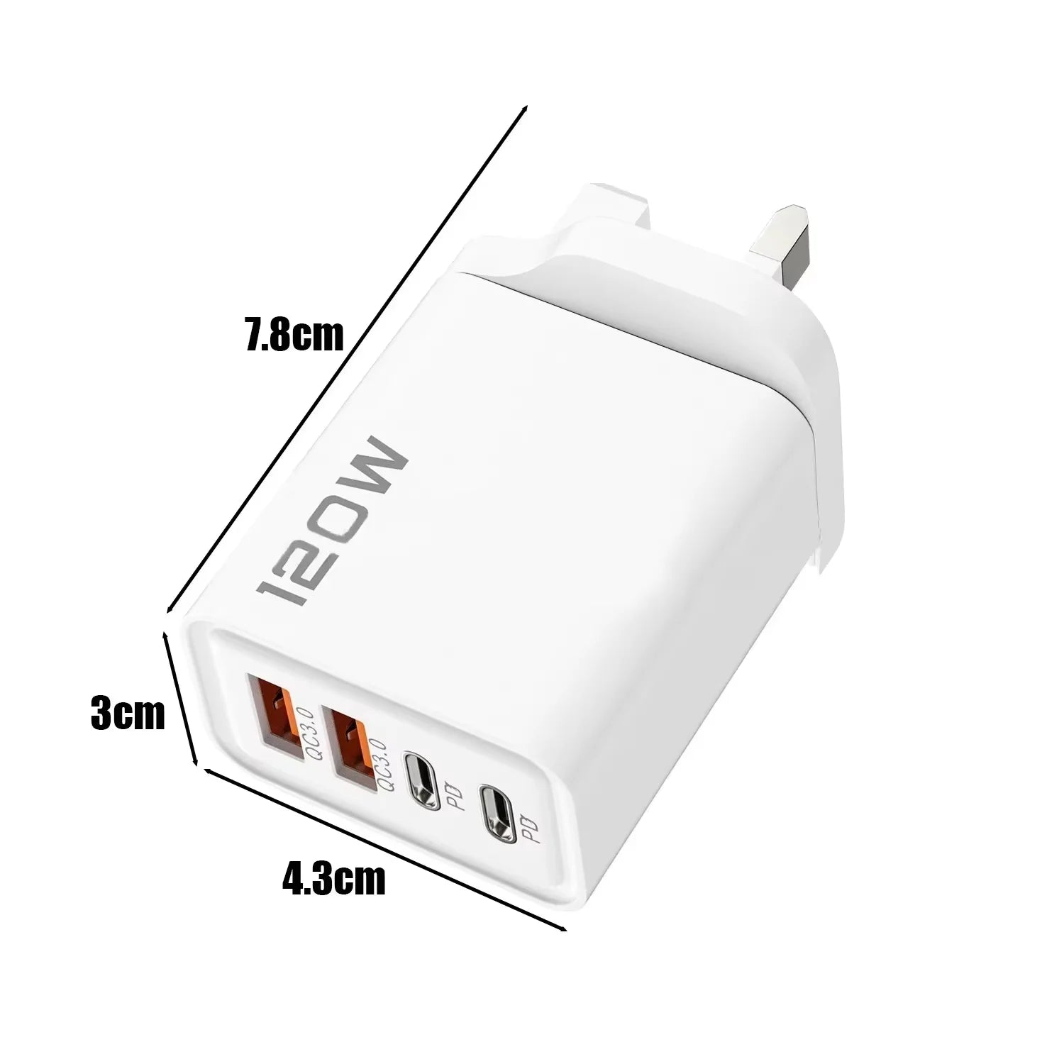 Chargeur rapide à charge rapide totale 120W PD USB type-c adaptateur mural pour iPhone 16/15/14 Xiaomi Huawei Redmi Oneplus-chargeur de téléphone